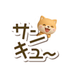 ちびシバ☆3D【でか文字】（個別スタンプ：14）