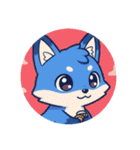 青きつねなどのカプセルトイ風（個別スタンプ：2）