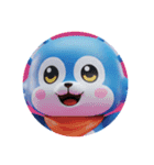 青きつねなどのカプセルトイ風（個別スタンプ：4）