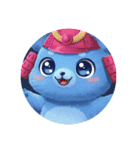 青きつねなどのカプセルトイ風（個別スタンプ：6）