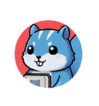 青きつねなどのカプセルトイ風（個別スタンプ：7）