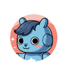 青きつねなどのカプセルトイ風（個別スタンプ：14）