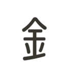 組み合わせて遊べる！漢字スタンプ へん（個別スタンプ：1）