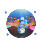 海の中のキラキラ（個別スタンプ：1）
