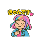 カラフル原宿ガール（個別スタンプ：3）