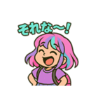 カラフル原宿ガール（個別スタンプ：8）