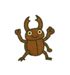 [アレンジ用]夏の虫カマキリカブトムシセミ（個別スタンプ：9）