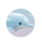 イルカクジラシャチカプセルトイ（個別スタンプ：4）