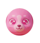 わんわんピンクカプセルトイ（個別スタンプ：2）