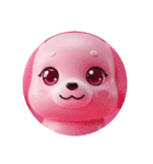 わんわんピンクカプセルトイ（個別スタンプ：4）