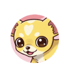 わんわんピンクカプセルトイ（個別スタンプ：16）
