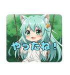 プレミアムみなみスタンプ(猫耳中心)40個（個別スタンプ：34）