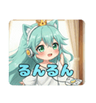 プレミアムみなみスタンプ(猫耳中心)40個（個別スタンプ：40）