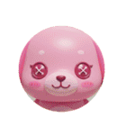 黄色ピンクわんわんプレミアムカプセルトイ（個別スタンプ：13）