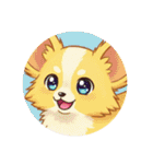 黄色ピンクわんわんプレミアムカプセルトイ（個別スタンプ：19）