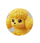 黄色ピンクわんわんプレミアムカプセルトイ（個別スタンプ：35）
