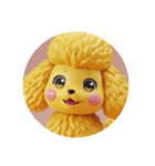 黄色ピンクわんわんプレミアムカプセルトイ（個別スタンプ：36）