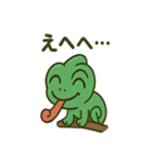 大きな目のカメレオン（個別スタンプ：3）