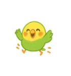 シンプルで伝わる、ゆるい日常インコ（個別スタンプ：3）