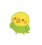 シンプルで伝わる、ゆるい日常インコ（個別スタンプ：4）