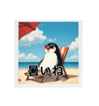 日光浴中サングラスペンギン（個別スタンプ：3）
