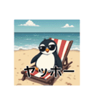 日光浴中サングラスペンギン（個別スタンプ：18）