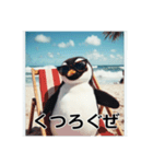 日光浴中サングラスペンギン（個別スタンプ：30）