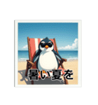 日光浴中サングラスペンギン（個別スタンプ：37）