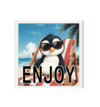 日光浴中サングラスペンギン（個別スタンプ：39）