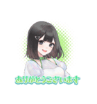 ネガティヴハッピィ アイドルver.（個別スタンプ：9）
