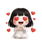 かわいい女の子の幽霊❤️夏の時間（個別スタンプ：34）