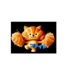 動くクロワッにゃん 3D（個別スタンプ：1）
