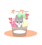 飛び出す！ちびハスキー16【夏】（個別スタンプ：14）