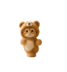 踊る！ネコ！クマの着ぐるみVer（個別スタンプ：22）