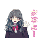 おしゃれJKの自撮りスタンプ（個別スタンプ：2）