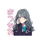 おしゃれJKの自撮りスタンプ（個別スタンプ：3）