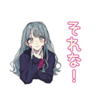 おしゃれJKの自撮りスタンプ（個別スタンプ：8）