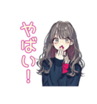 おしゃれJKの自撮りスタンプ（個別スタンプ：11）