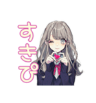 おしゃれJKの自撮りスタンプ（個別スタンプ：13）
