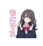 おしゃれJKの自撮りスタンプ（個別スタンプ：14）