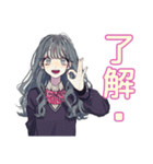 おしゃれJKの自撮りスタンプ（個別スタンプ：15）