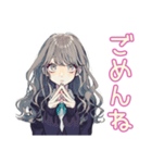 おしゃれJKの自撮りスタンプ（個別スタンプ：16）