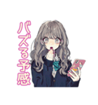 おしゃれJKの自撮りスタンプ（個別スタンプ：17）