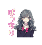 おしゃれJKの自撮りスタンプ（個別スタンプ：22）