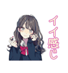 おしゃれJKの自撮りスタンプ（個別スタンプ：23）
