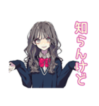 おしゃれJKの自撮りスタンプ（個別スタンプ：25）