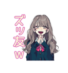おしゃれJKの自撮りスタンプ（個別スタンプ：34）