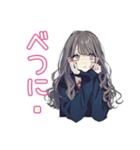 おしゃれJKの自撮りスタンプ（個別スタンプ：35）