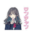 おしゃれJKの自撮りスタンプ（個別スタンプ：38）