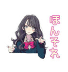 おしゃれJKの自撮りスタンプ（個別スタンプ：40）